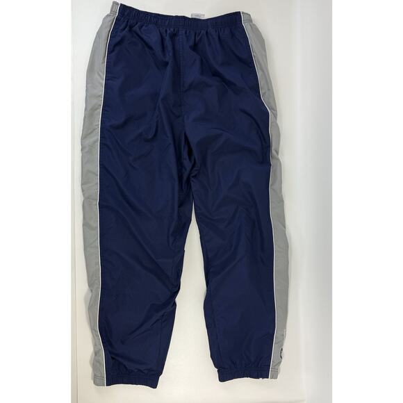 Reebok Workout Pants Mens XL Lined Ankle Zips Navy Gray - Picture 1 of 11